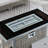 K&K 43" Propane Gas Fire Pit Table, 60000 BTU Rectangular Open Weave Wicker Fire Pit With Glass Wind Guard For Outside Patio Deck Garden Backyard