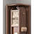 72.83" Walnut Rotating Dressing Mirror Storage Corner Cabinet