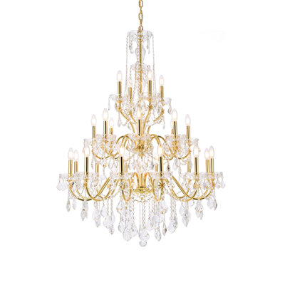 Lustre à 24 lumières de style bougie Dagmar