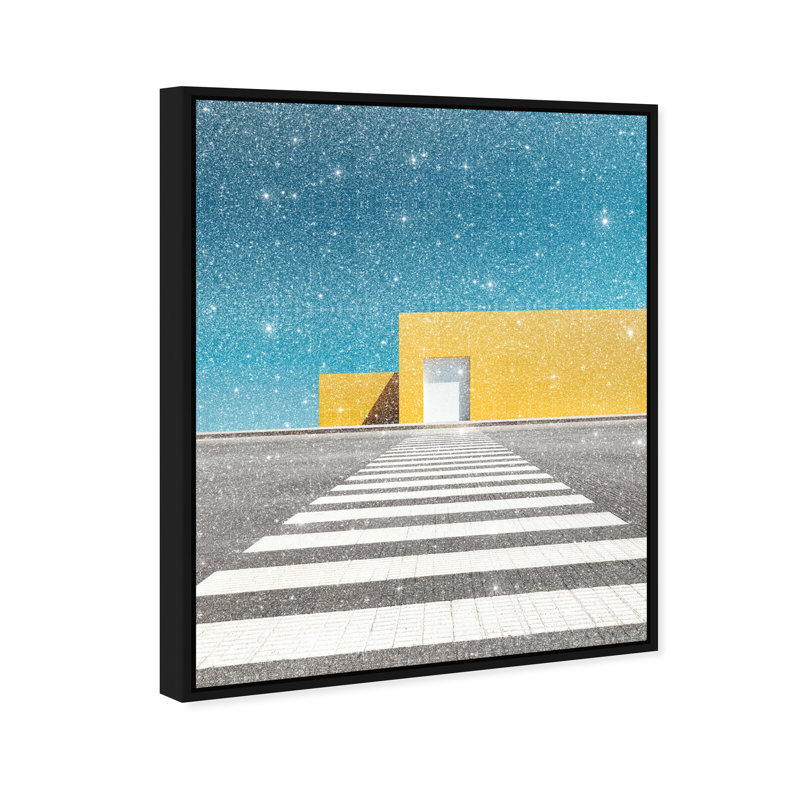 Hue Crossing II Print by Oliver Gal, 25"H x 21"W, Black Floater Frame