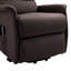Fauteuil élévateur pour personnes âgées avec télécommande, poches latérales, tissu brun, inclinable électrique confortable pour une expérience de détente télécommandée