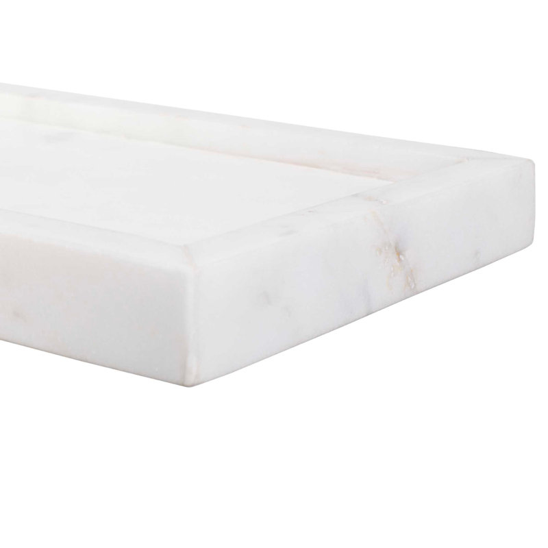 Table d'appoint décorative d'appoint, plateau en marbre blanc, fer bronze, 24 po