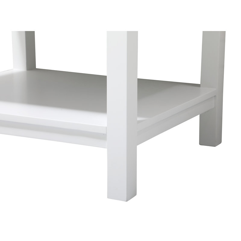 Andralyn 25'' Single Bathroom Vanity with Marble Top, White