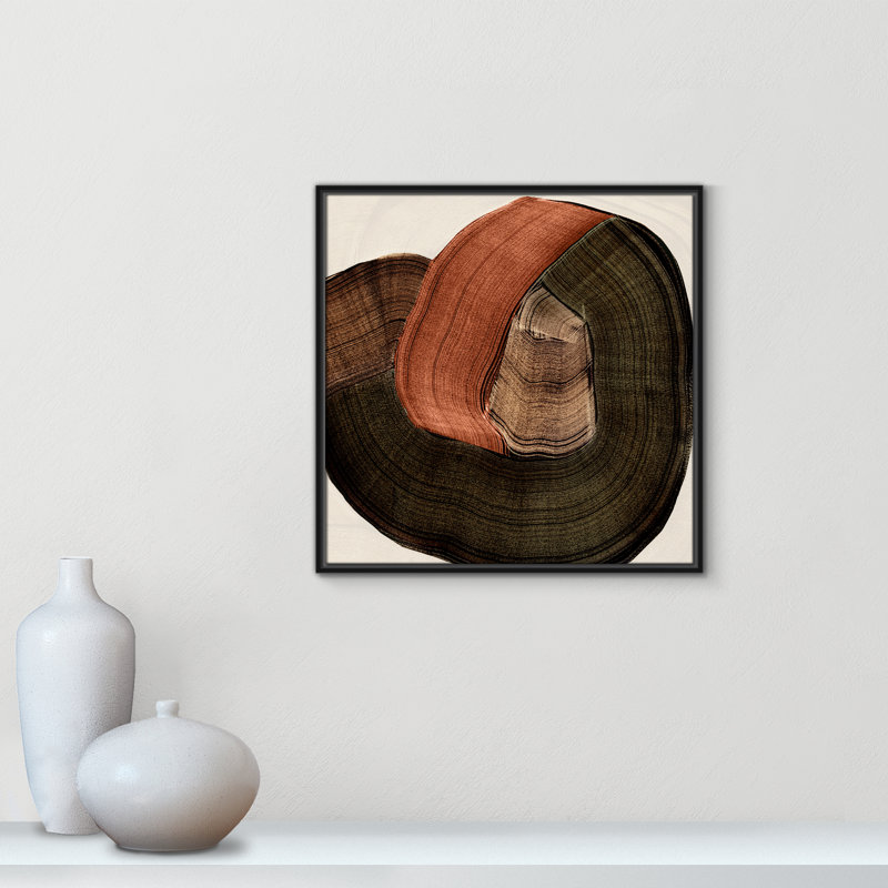 «Folded Earth II» par , Toile avec cadre, 25.5'' W x 25.5'' H, Cadre flottant noir