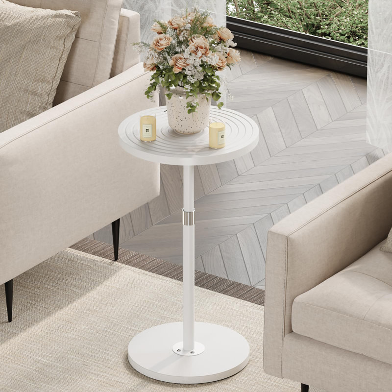 Table d'appoint ronde, Blanc