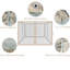 Filet de remplacement pour pavillon de jardin 10 pi x 10 pi, maille murale à 4 fermetures à glissière, beige, taille 116,5 po x 81,1 po, attaché par deux sangles de fixation filet latéral, l, P, H, attaché facilement sur les anneaux et les coins