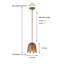 Luminaire suspendu simple 1 lumière Ruels Rounak-1024425814