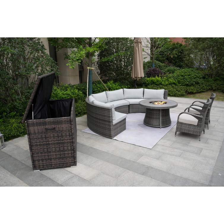 Areefa 8 - Person Patio Conversation Sets with Cushions