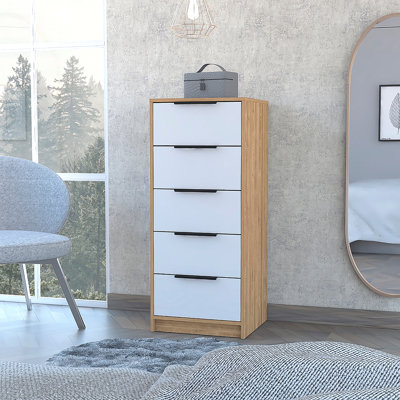Commode 5 tiroirs, commode verticale