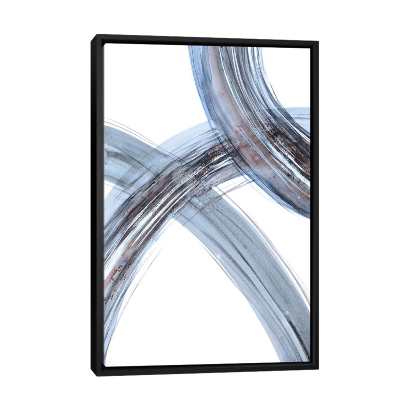 « lines ii », impression sur toile, H 26 po x l 18 po x P 1,5 po, Toile avec cadre noir, Pas de tapis