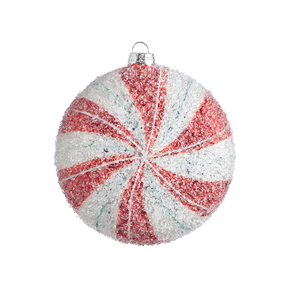 Iced Peppermint Disc Ball Ornament The Holiday Aisle®
