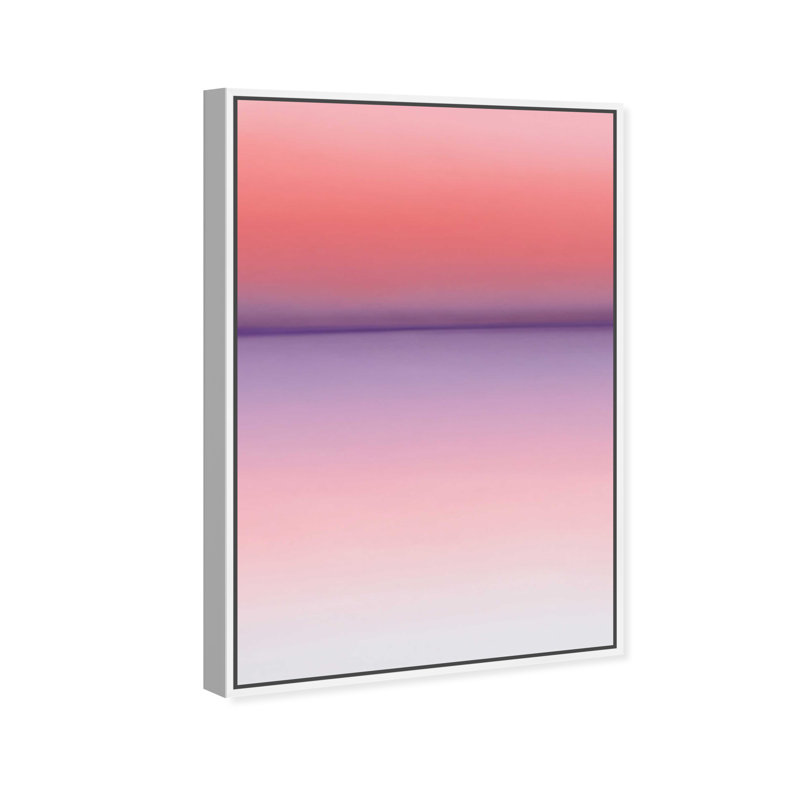 Peach Coastline II Print by Oliver Gal, 31"H x 21"W, White Floater Frame