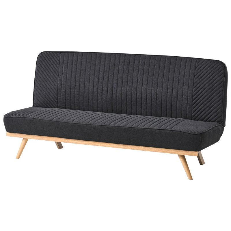 2 Seater Fabric Sofa Bed, Black