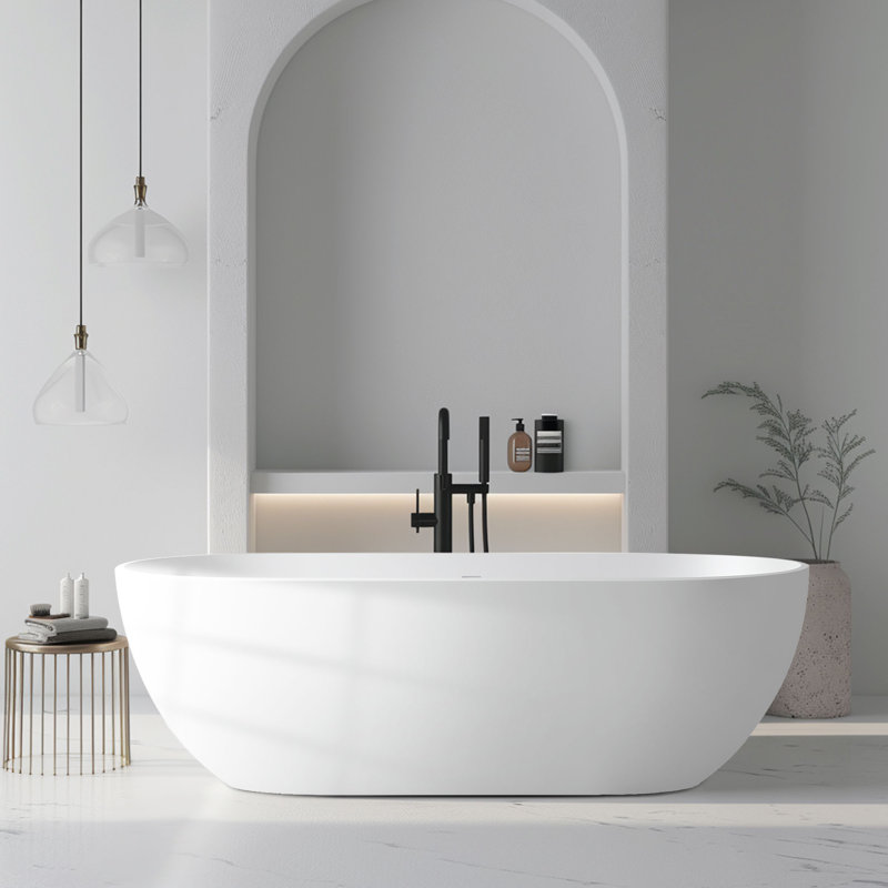 69'' x 30'' Soaking Solid Surface Bathtub