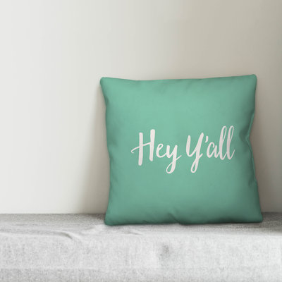 Textual Outdoor Throw Pillow