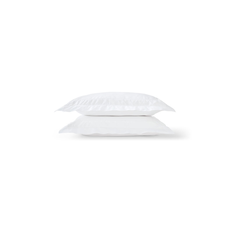 Balmoral Luxury Cotton Sateen Pillowcase Pair, Standard Pillowcase, White