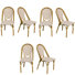 Ensemble de chaises d'appoint pour l'extérieur en osier de polyéthylène (PE) Kasie (ensemble de 6)