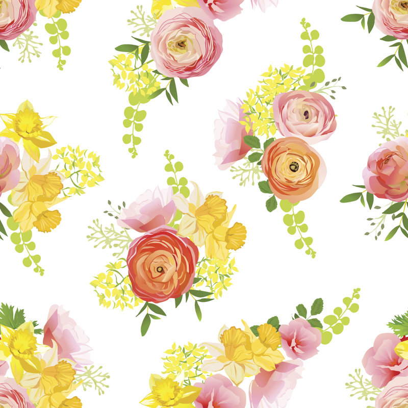 Bouquet Of Rose - Wrapped Canvas Print, 91cm H x 91cm W