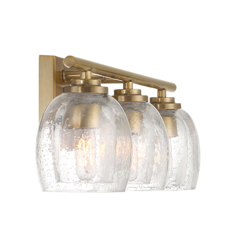 Coiffeuse Glint, H 6,75 po x l 24 po x P 5,75 po, Trois lumières, 180 W