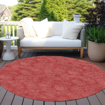 Tapis intérieur / extérieur rouge Riyala 