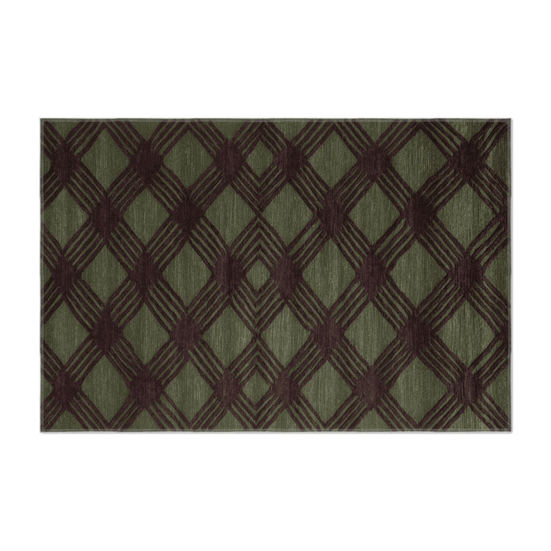 Tapis brun intérieur et extérieur Trellis, Rectangulaire 3 pi x 5 pi