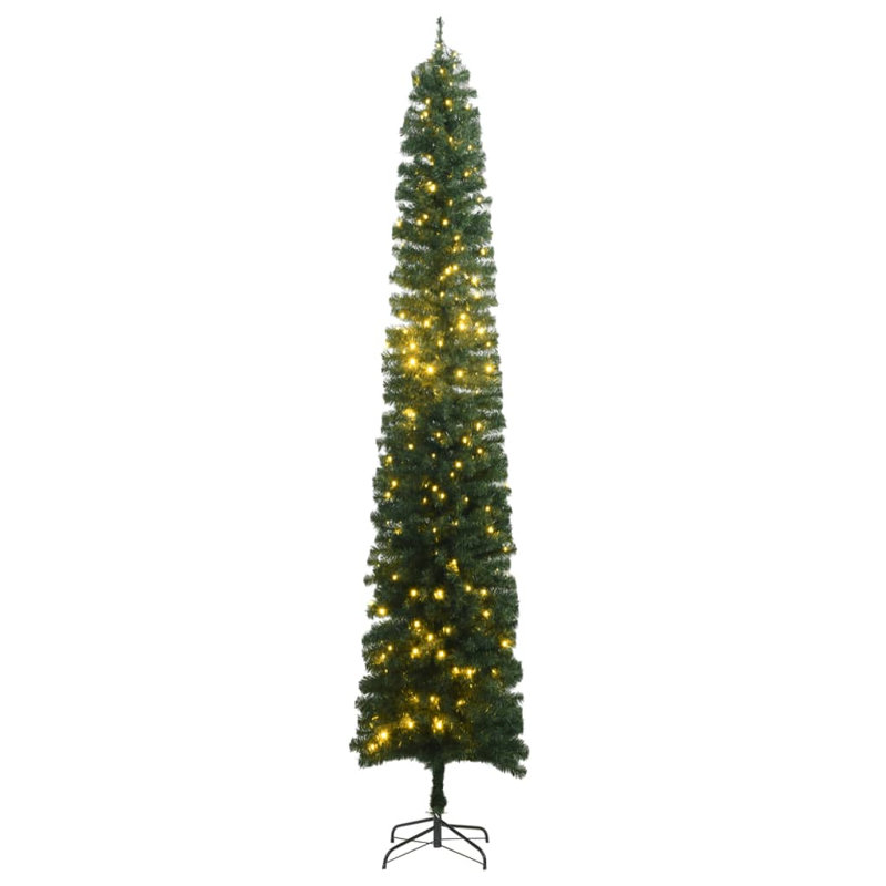Mince arbre de Noël artificiel, Vert, 106.3", avec 300 DEL