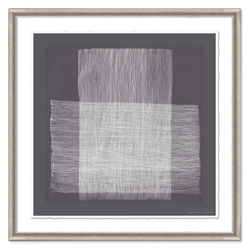 Plum Crosshatchings, Square IV Framed Drawing Print