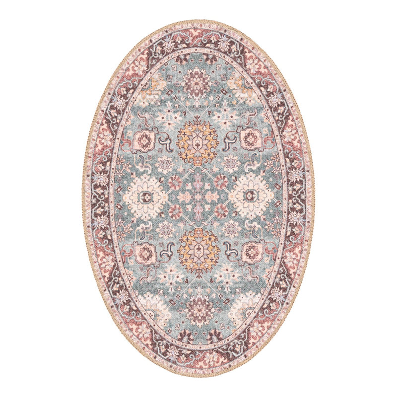 Bungalow Rose Esther Timeless Rug, Ovale 2 pi x 3 pi 1 po