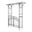6.8Ft Iron Garden Arbour With Gate