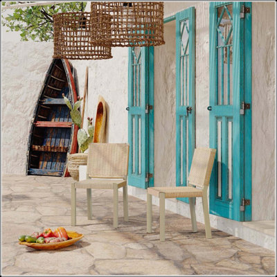 Ensemble de 2 chaises de salle à manger de style campagnard Farmhouse Modern