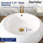 Lavabo de salle de bain vasque circulaire en céramique blanche avec trop-plein 20 po x 7 po Deervalley