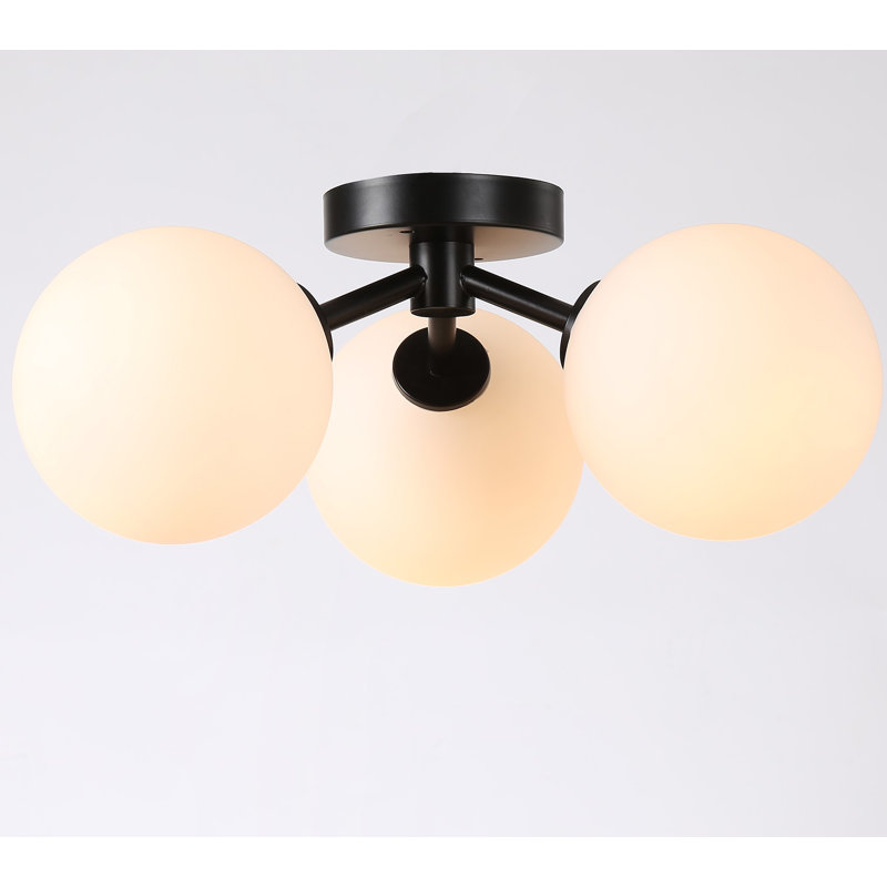 Plafonnier semi-encastré 3 lumières 15 po Britany