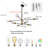 Cobina 8 - Light Dimmable Sputnik Modern Linear Chandelier-148784289