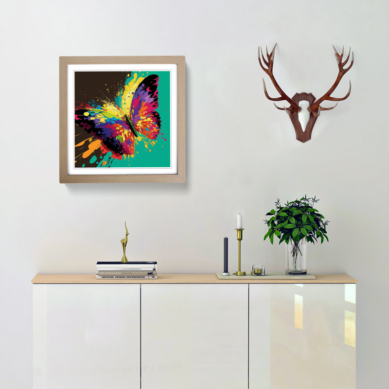 Single Picture Frame Print on Wood, Oak