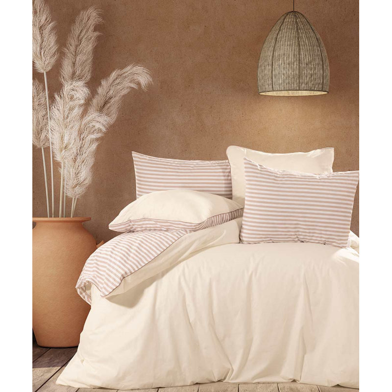 Cotton Duvet Cover, King Duvet Cover + 4 King Shams, Cream