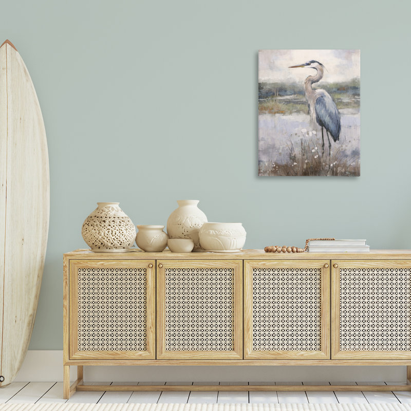 «Coastal Heron on Riverbank» par Nina Blue, H 30 po x l 24 po