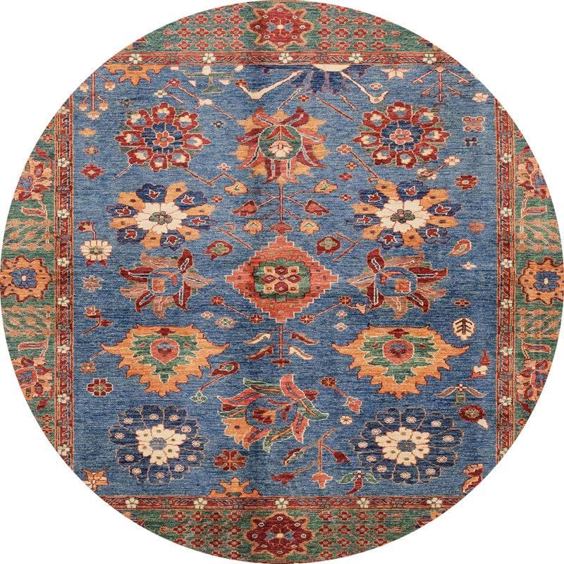 Tapis abstrait moderne et abstrait 3733ABS3734, Rond 8 pi