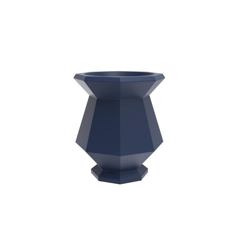 Origami - Kashi Planter, Blue, 9.75" H x 8.5" W x 8.5" D
