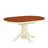 5 Piece Modern Dining Table Set Includes an Oval Wooden Table with Butterfly Leaf and 4 Dining Room Chairs, 42x60 Inch, Buttermilk & Cherry-1677145659-1677145658-1677145652