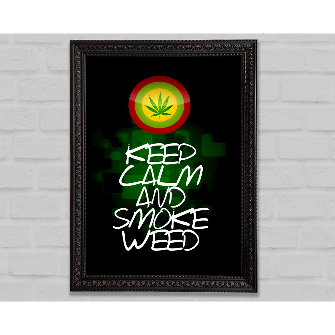 Keep Calm Weed Silver - Druck