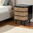 Briven 3-drawer Nightstand in Wood and Rattan, Black/Natural 25.48'' H X 19.48'' W X 19.91'' D
