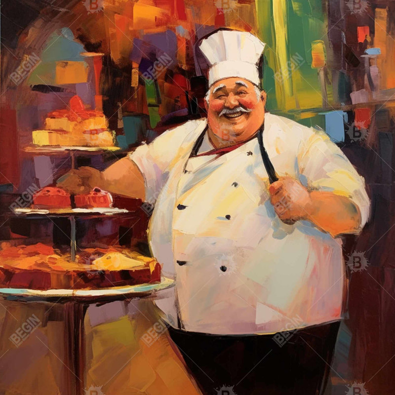 Jolly Chef - art de toile blanche pour la décoration intérieure