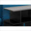 Noir et noir Table basse d'appoint en bois gris à 6 tablettes pour salon contemporain Multi-usage-1203128010