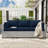 8-Piece Outdoor 4" Replacement Cushion Set Seat/Back Cushion(Set Of 3 Seats, 3 Backs, 2 Short Backs)-263363141