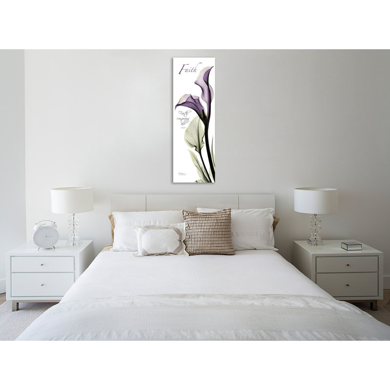 "Calla Lily Faith", toile tendue par Albert Koetsier, H 48 po x l 16 po x P 1,5 po