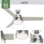 Ventilateur de plafond standard d'intérieur à 3 pales 52 po avec chaîne de traction et ensemble d'éclairage inclus Aker-126183638