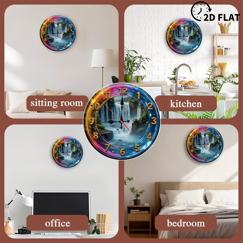 Waterfall Nature Wall Clock Home Decor