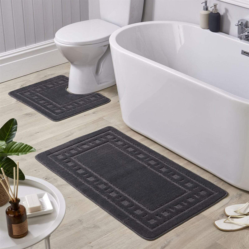 Non-Slip Bath Mat, Grey