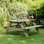 Duxbury Rectangular Outdoor Picnic Table , 150cm cm W 160cm cm D