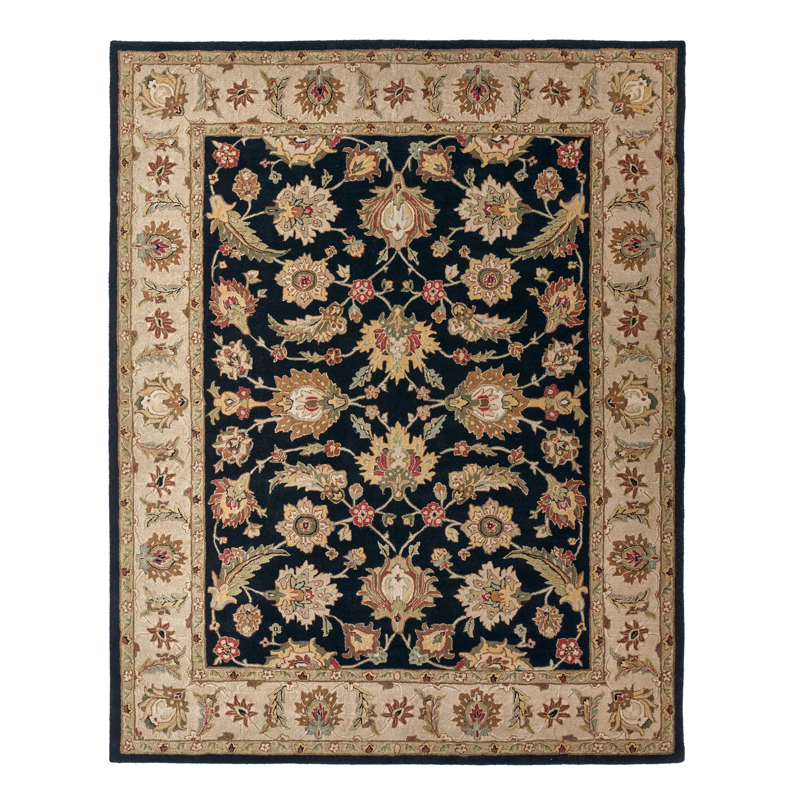 Lyndsay Ebony Sand Hand-Tufted Wool Oriental Rug, Runner 2'6" x 10'